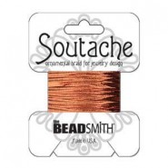 Beadsmith Rayon soutache cord 3mm - Copper metallic